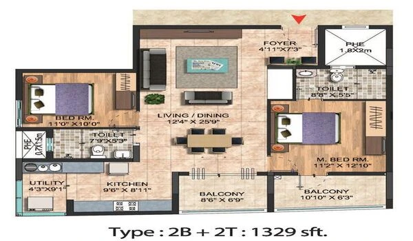 Featured Image of Sattva Celesta 2 BHK Floor Plan